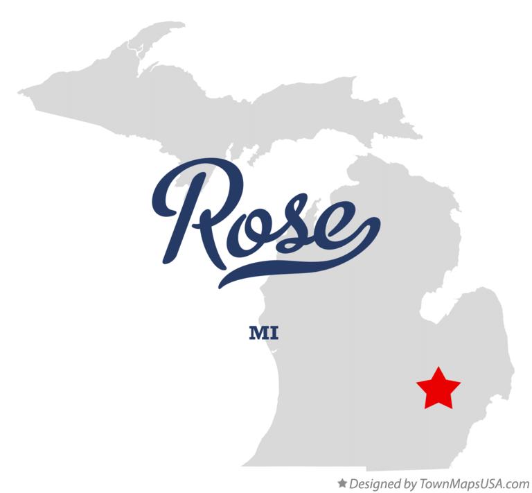 Map of Rose Michigan MI