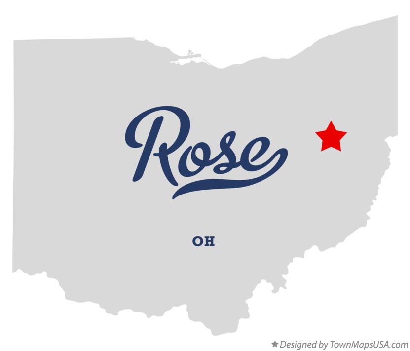 Map of Rose Ohio OH
