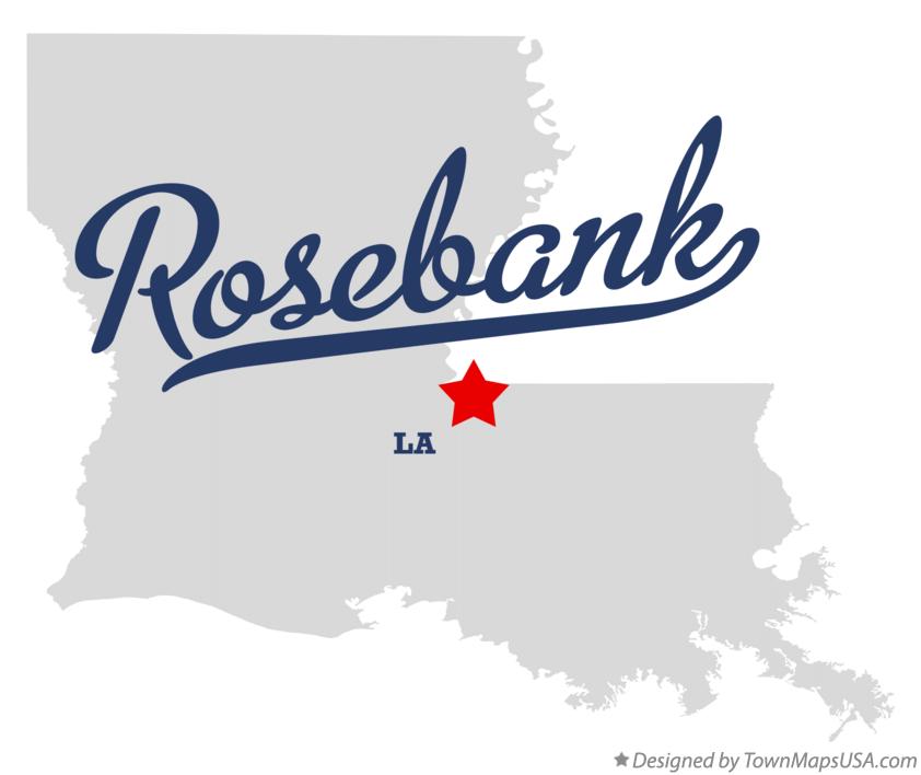 Map of Rosebank Louisiana LA
