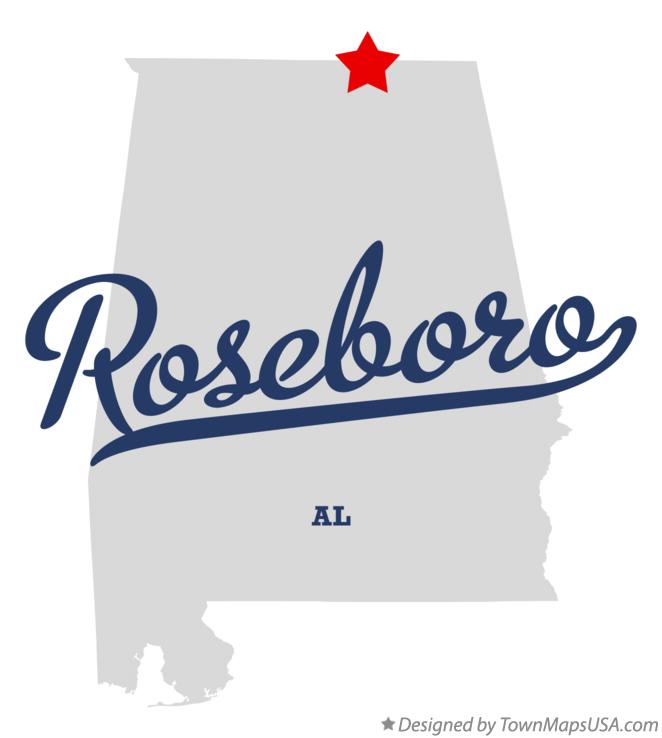 Map of Roseboro Alabama AL