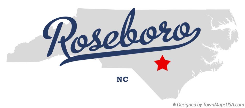 Map of Roseboro North Carolina NC