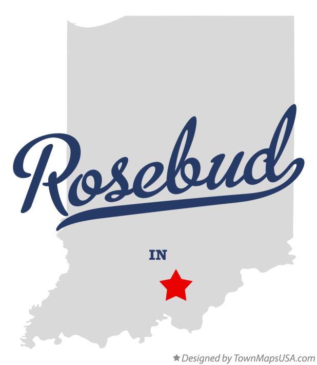Map of Rosebud Indiana IN