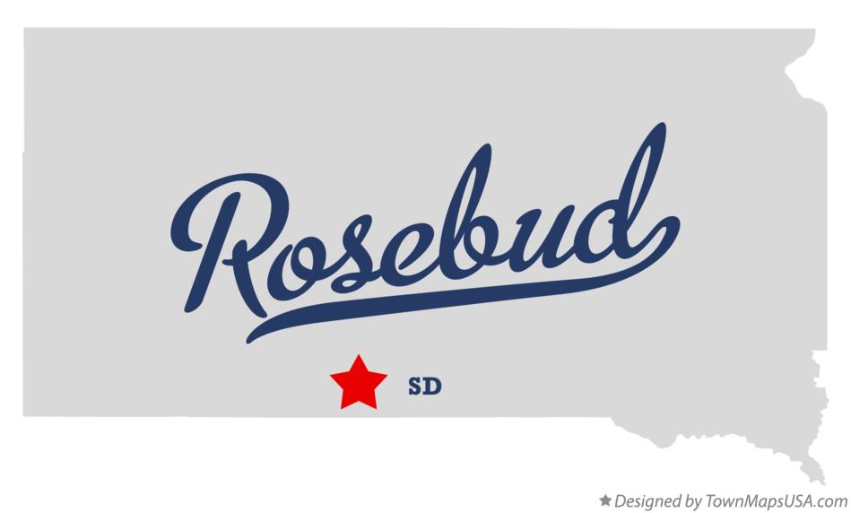 Map of Rosebud South Dakota SD