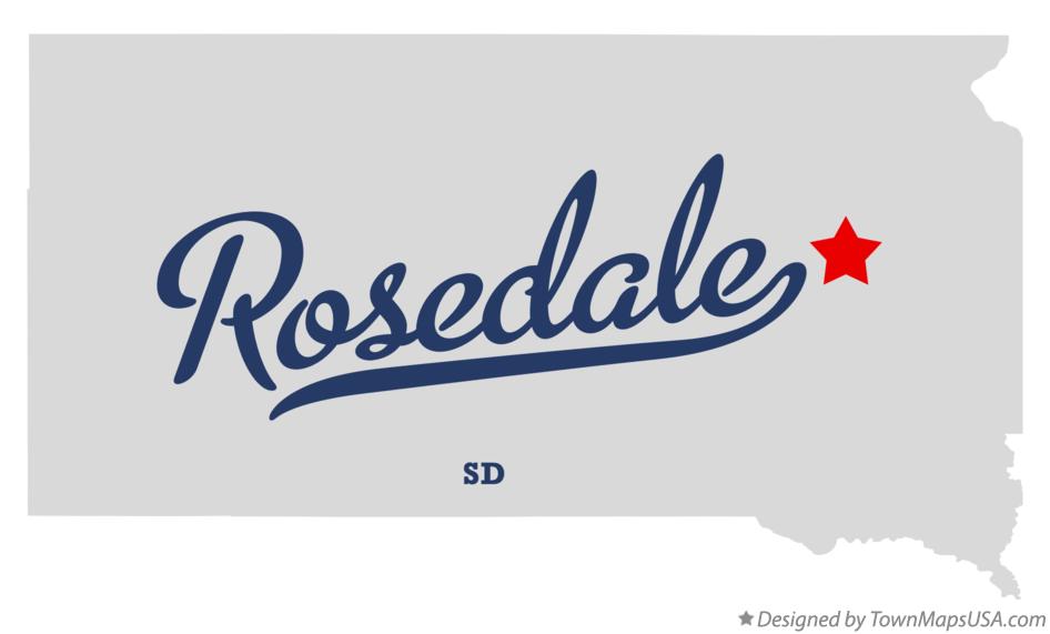 Map of Rosedale South Dakota SD