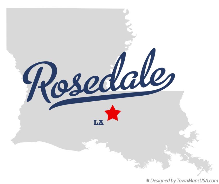 Map of Rosedale Louisiana LA