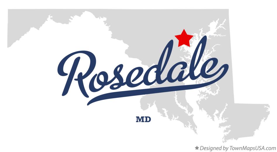 Map of Rosedale Maryland MD