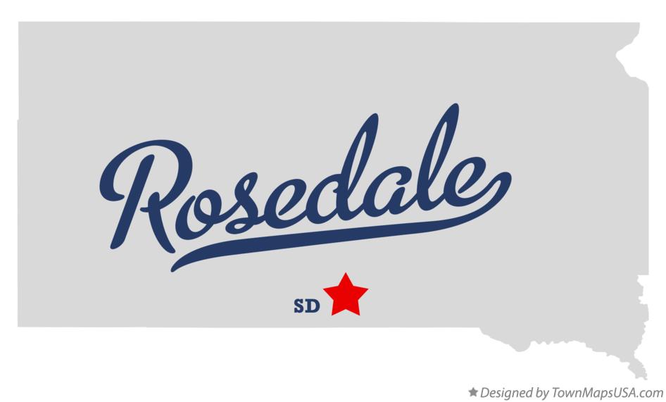 Map of Rosedale South Dakota SD