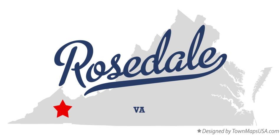 Map of Rosedale Virginia VA