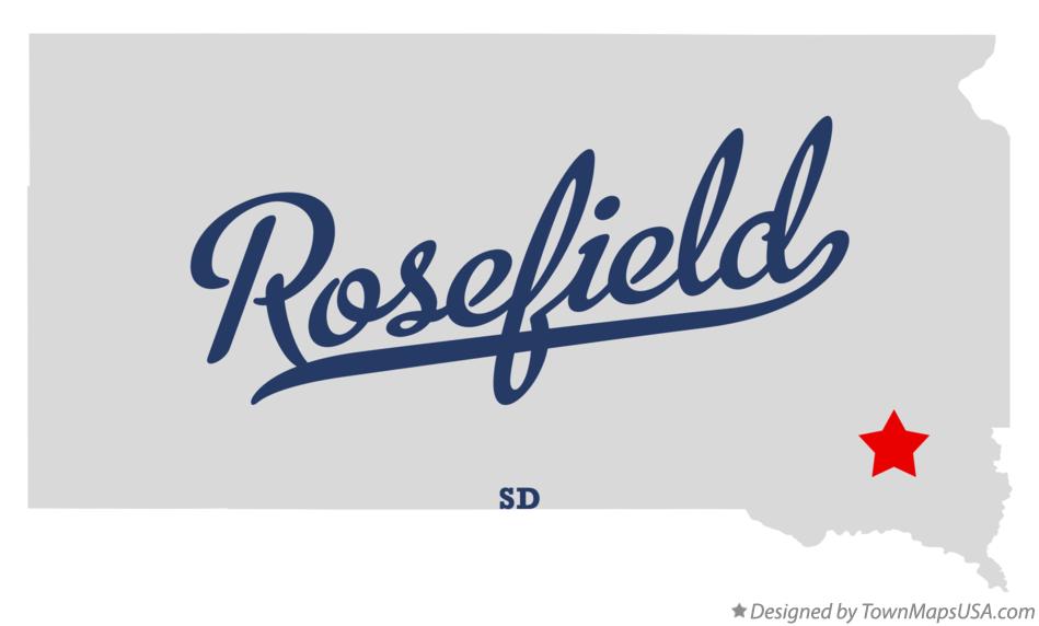 Map of Rosefield South Dakota SD
