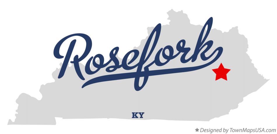 Map of Rosefork Kentucky KY