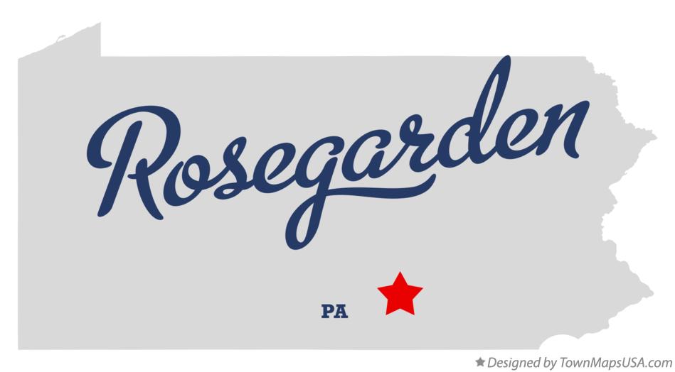 Map of Rosegarden Pennsylvania PA