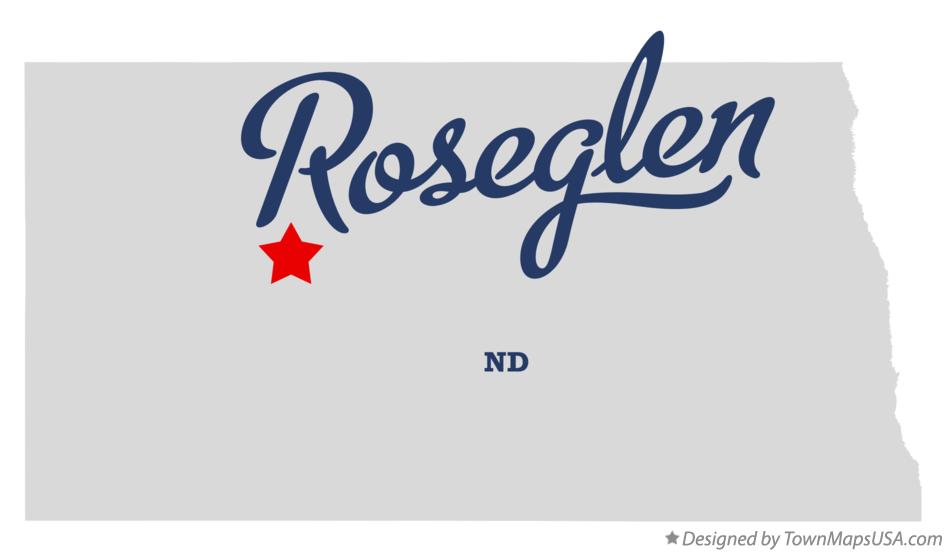 Map of Roseglen North Dakota ND