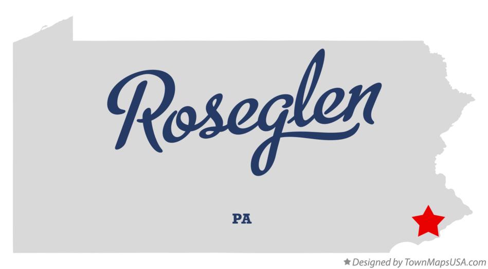 Map of Roseglen Pennsylvania PA