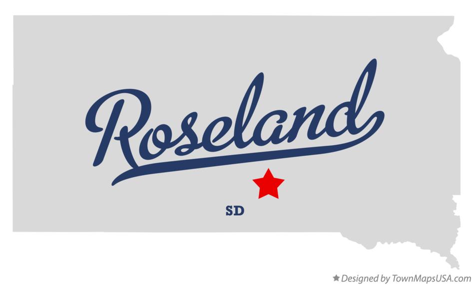 Map of Roseland South Dakota SD