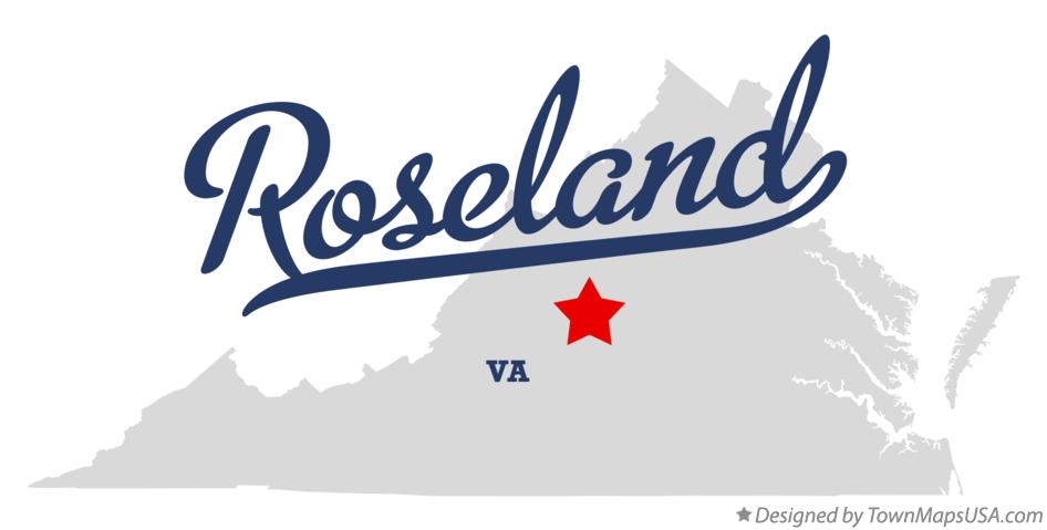 Map of Roseland Virginia VA