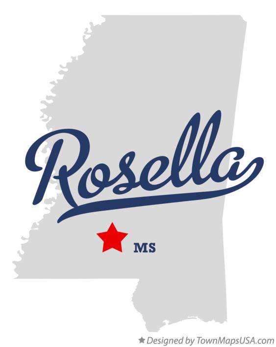 Map of Rosella Mississippi MS