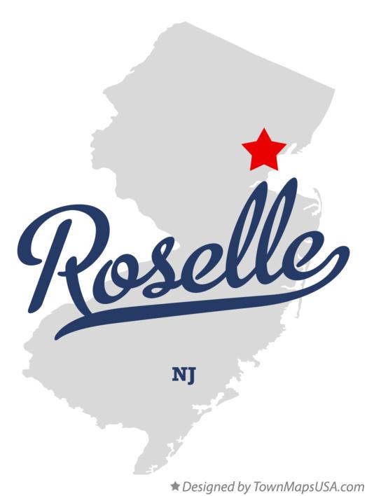 Map of Roselle New Jersey NJ