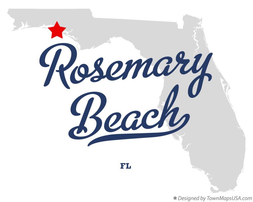 Map of Rosemary Beach Florida FL