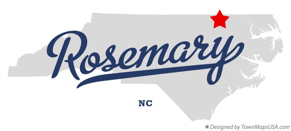 Map of Rosemary North Carolina NC