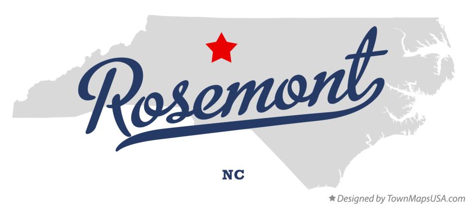 Map of Rosemont North Carolina NC
