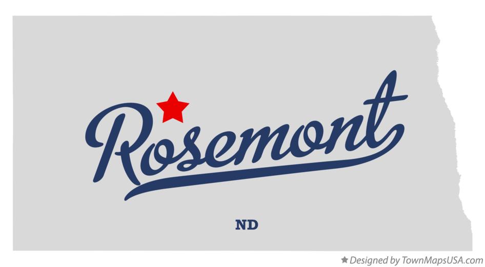 Map of Rosemont North Dakota ND