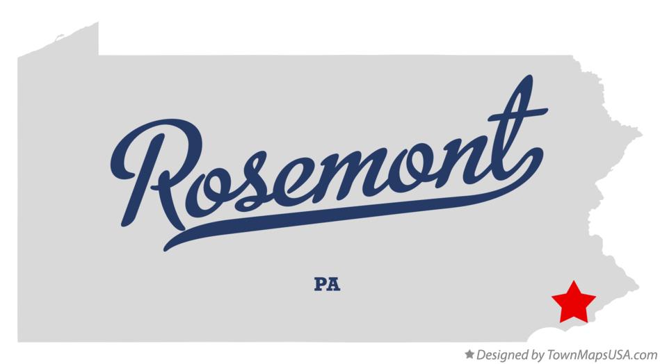 Map of Rosemont Pennsylvania PA