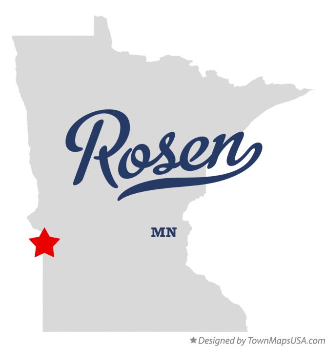 Map of Rosen Minnesota MN