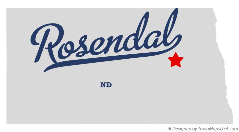 Map of Rosendal North Dakota ND