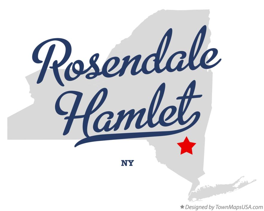 Map of Rosendale Hamlet New York NY