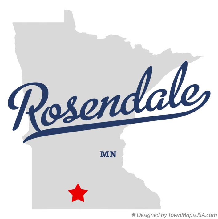 Map of Rosendale Minnesota MN