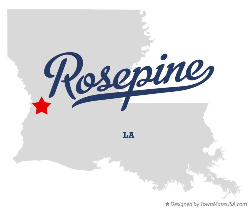 Map of Rosepine Louisiana LA
