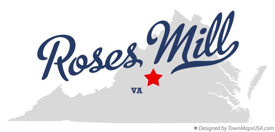 Map of Roses Mill Virginia VA