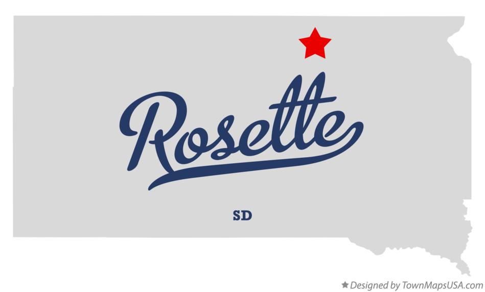Map of Rosette South Dakota SD