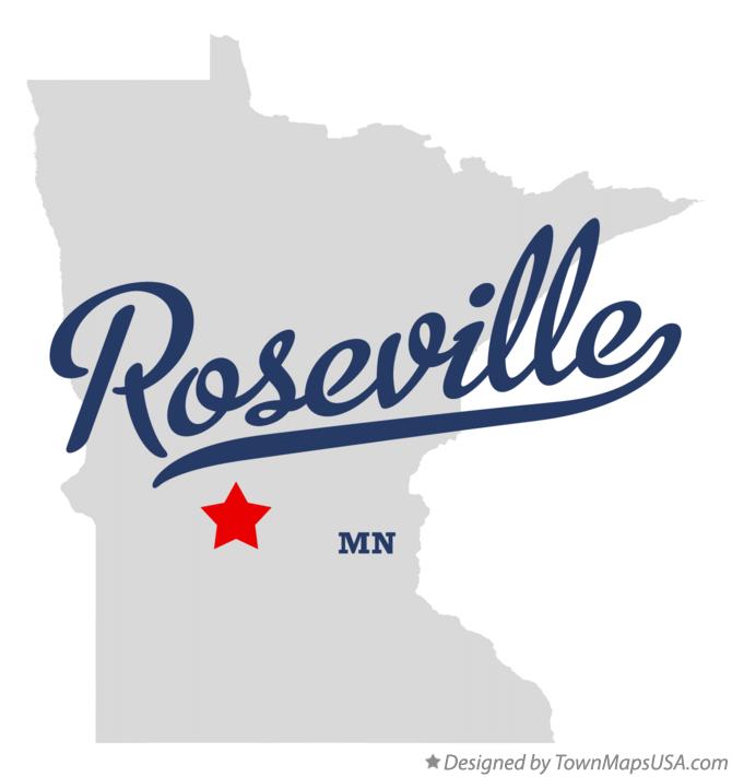 Map of Roseville Minnesota MN