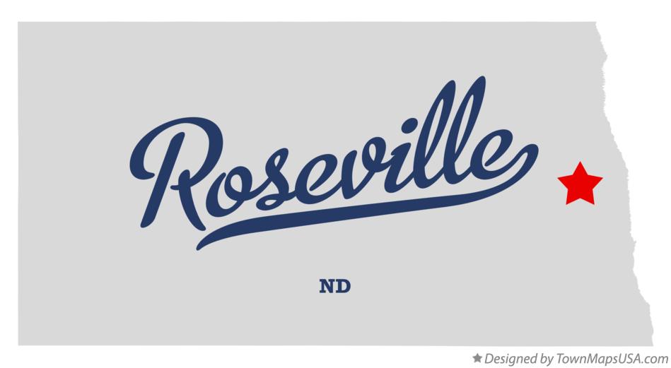 Map of Roseville North Dakota ND