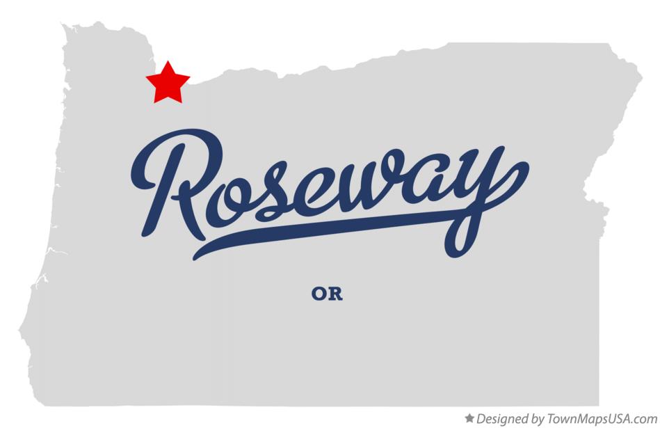 Map of Roseway Oregon OR
