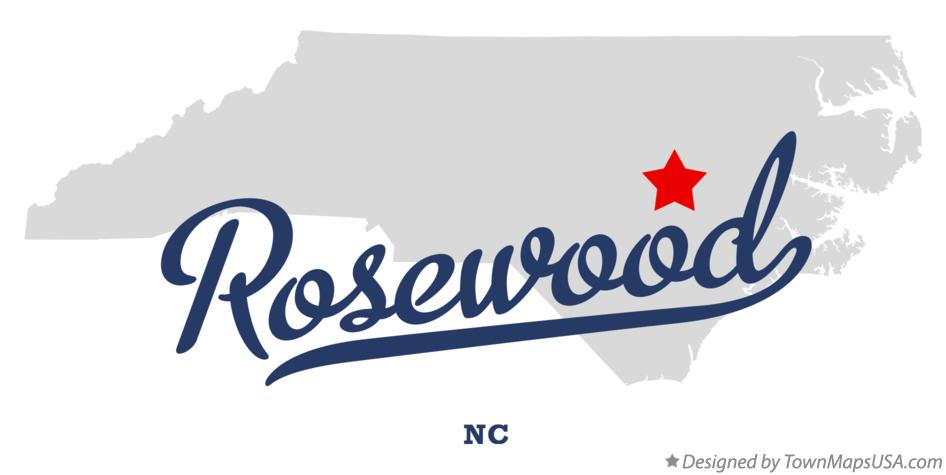 Map of Rosewood North Carolina NC