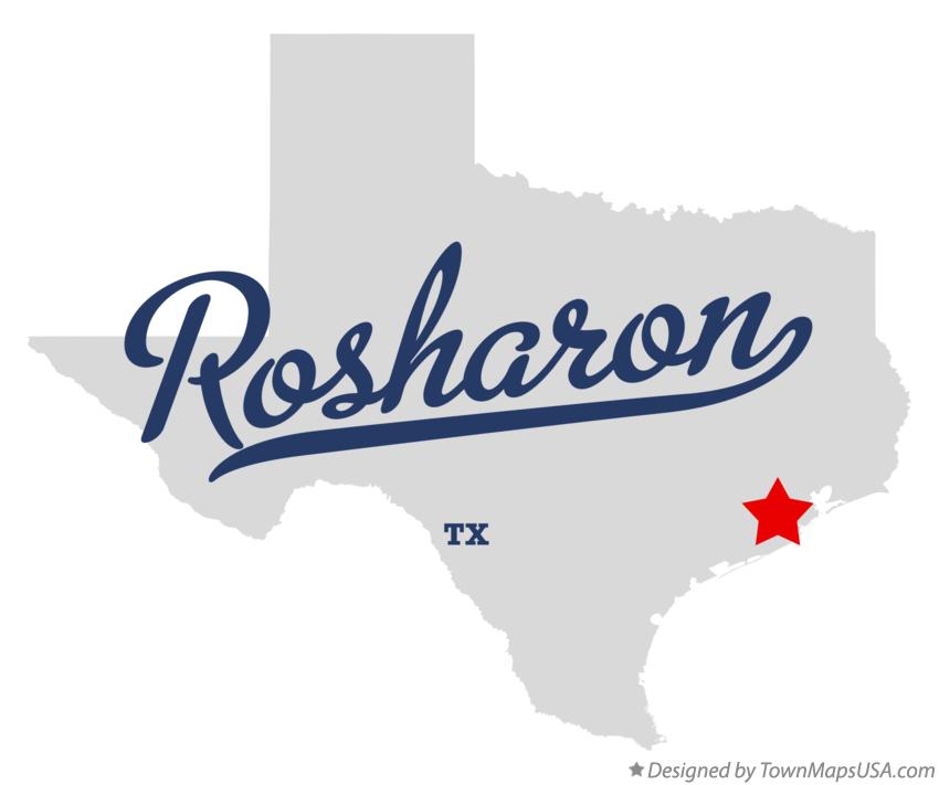 Map of Rosharon Texas TX