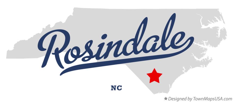 Map of Rosindale North Carolina NC