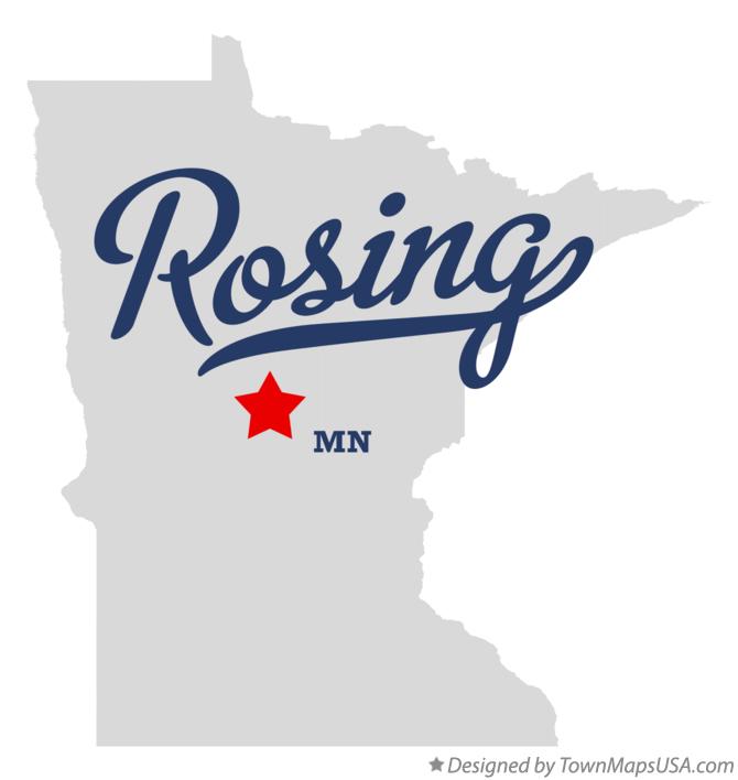 Map of Rosing Minnesota MN