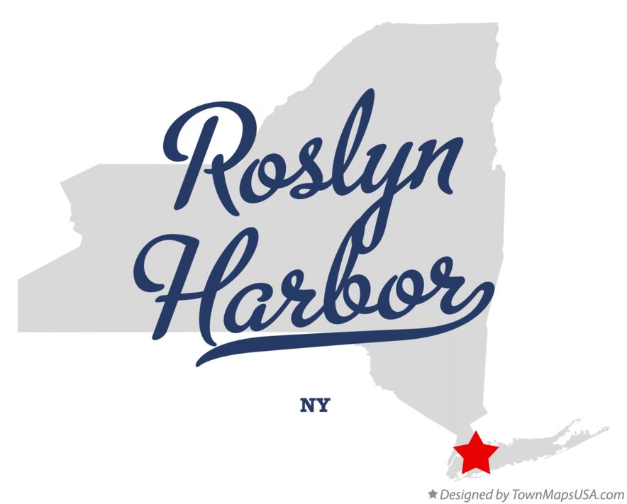 Map of Roslyn Harbor New York NY