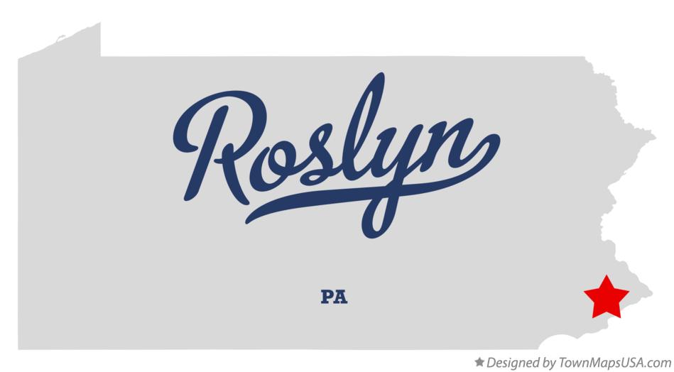 Map of Roslyn Pennsylvania PA