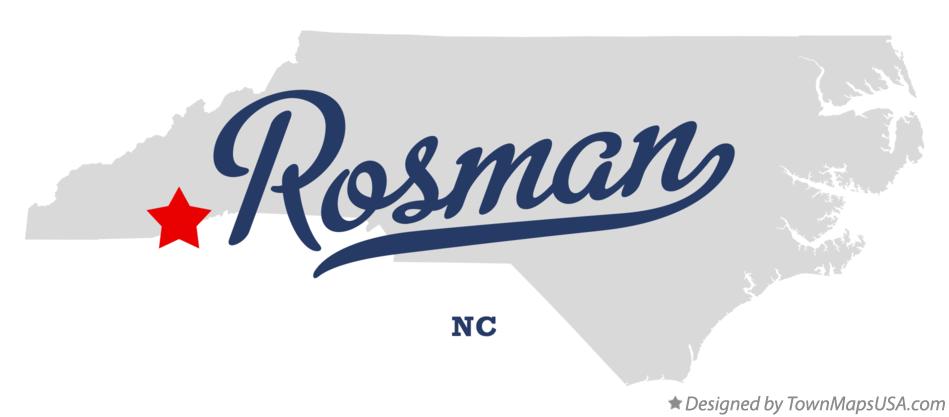 Map of Rosman North Carolina NC