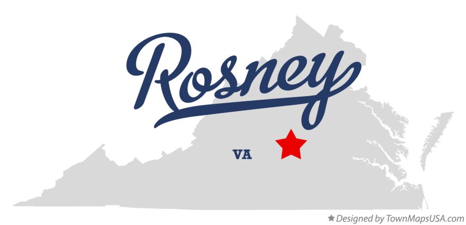 Map of Rosney Virginia VA