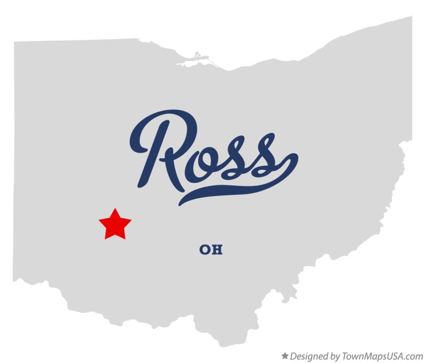 Map of Ross Ohio OH