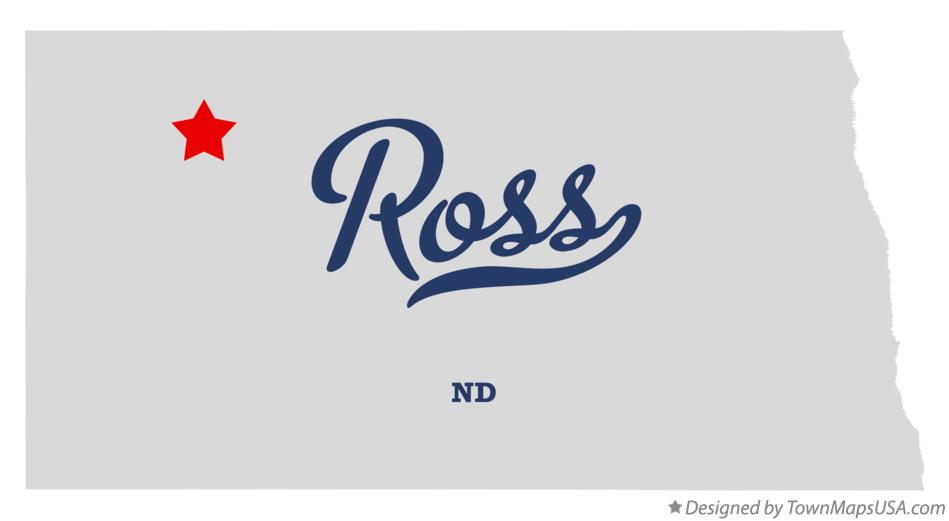 Map of Ross North Dakota ND