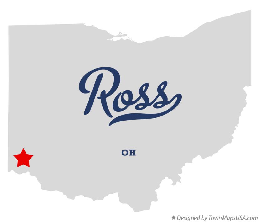 Map of Ross Ohio OH