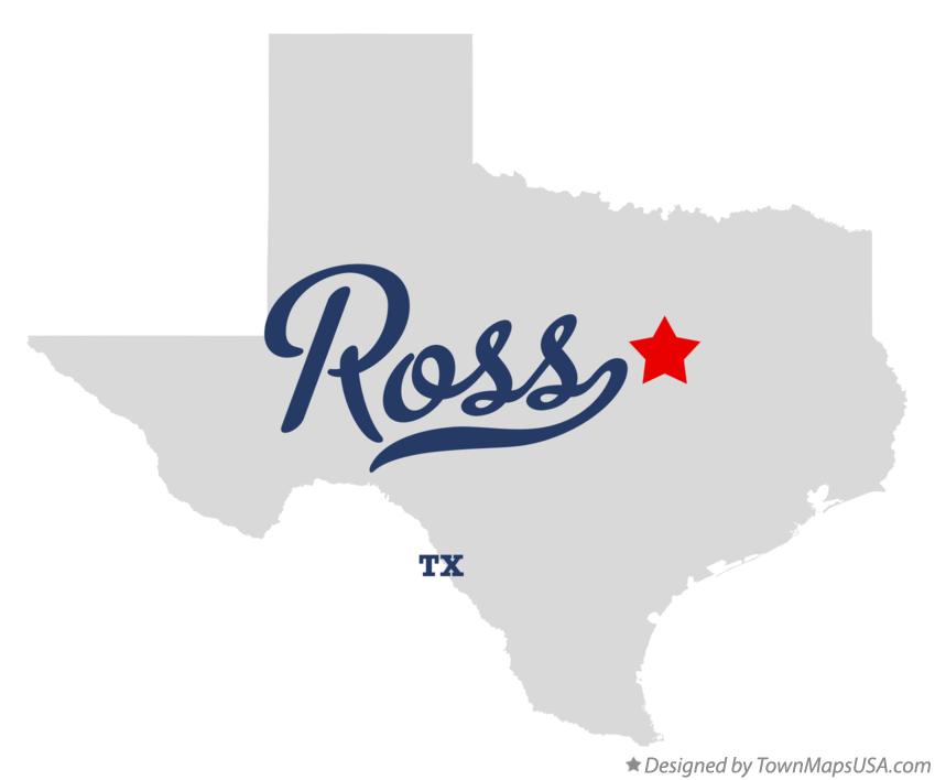 Map of Ross Texas TX