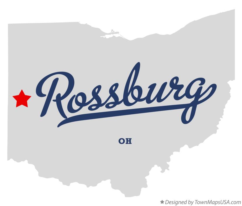 Map of Rossburg Ohio OH