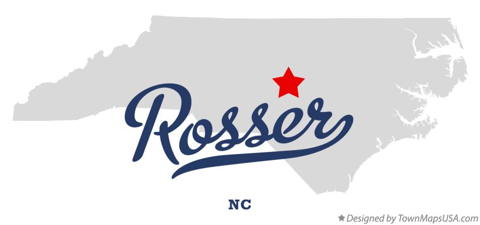 Map of Rosser North Carolina NC